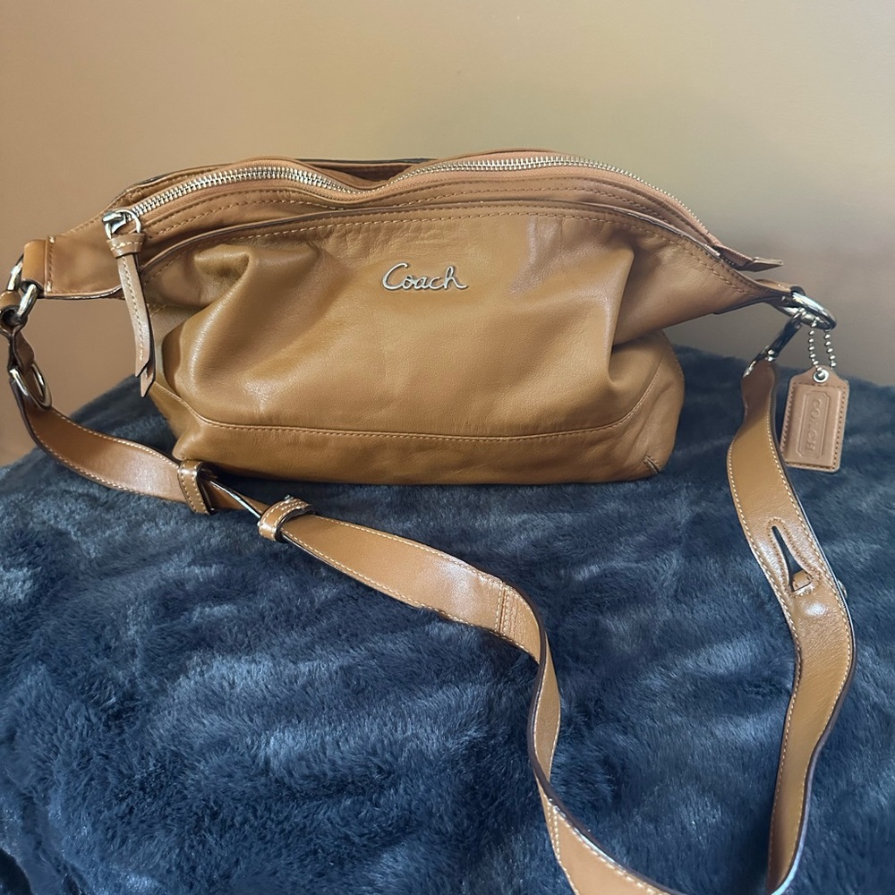 Coach Tan Leather Crossbody Bag